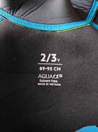 Traje neopreno Decathlon 2/3 años azul