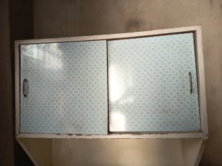 Alacena Vintage Azul y Blanco