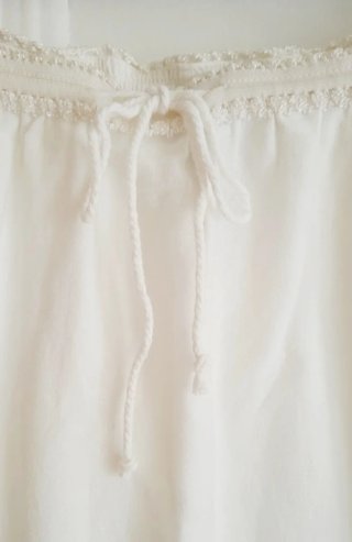 Falda blanca algodón T. M