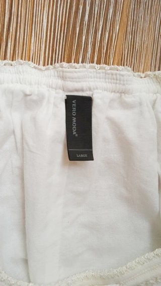 Falda blanca algodón T. M