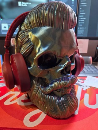 Soporte para auriculares de calavera