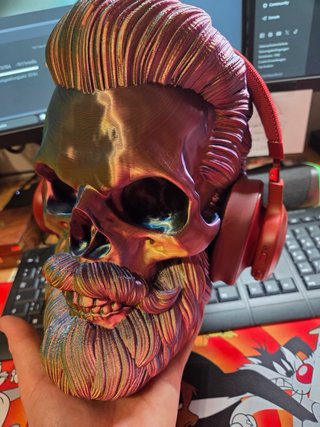 Soporte para auriculares de calavera