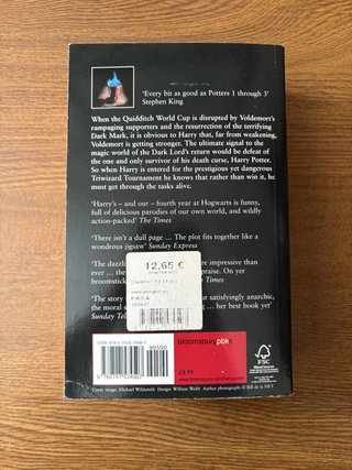 Libro Harry Potter and the Goblet of Fire (inglés)