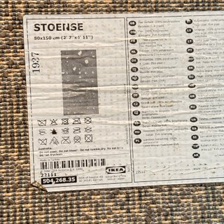Lote 3 alfombras IKEA STOENSE (gris + hueso)