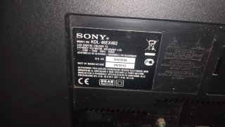 Televisión Sony Bravia LCD Negra 46 pulgadas.