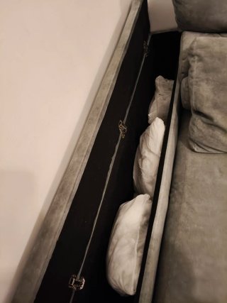 Chaise longue de tela verde