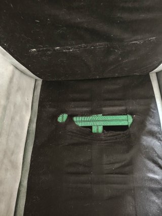 Chaise longue de tela verde