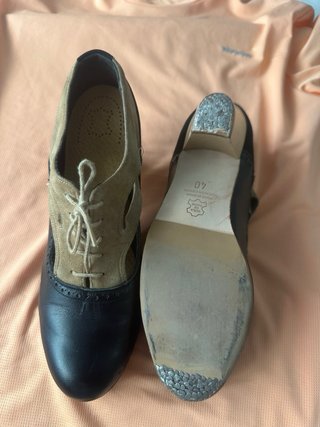 Zapatos Flamenco Mujer Negro y Beige