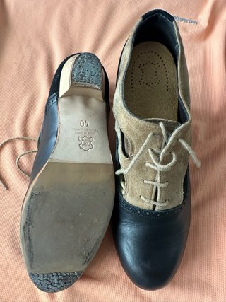 Zapatos Flamenco Mujer Negro y Beige