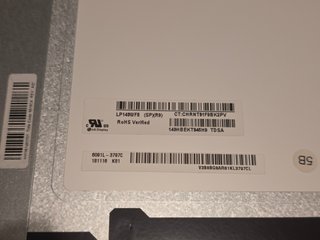 Ecrã LG 14" LP140WF8 SP R9 EliteBook