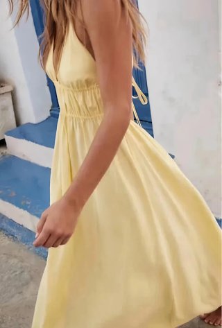 Vestido Midi Amarillo T-M