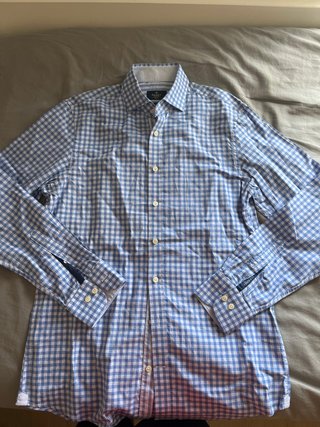 Camisa Hackett cuadros azul y blanco Talla S