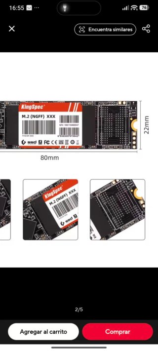 KingSpec M.2 SATA SSD 128GB