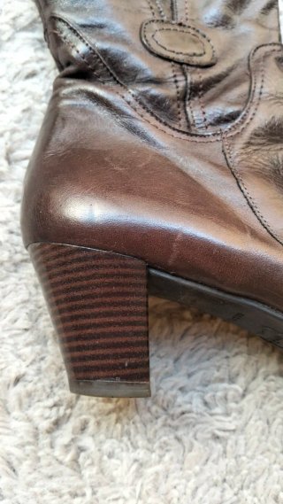 Botas de piel marrones talla 39