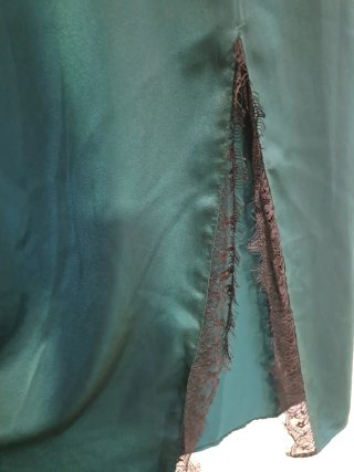 Vestido midi verde botella Zara talla S