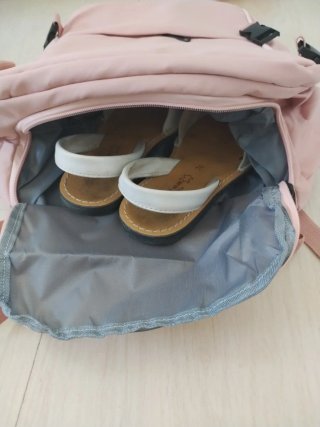 Mochila de viaje rosa