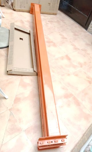 Barra Estantería Industrial Metálica Naranja
