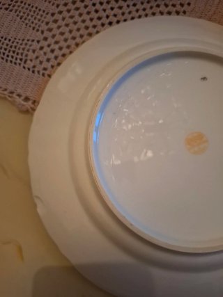 Insalatiera e piatto porcellana decoro oro