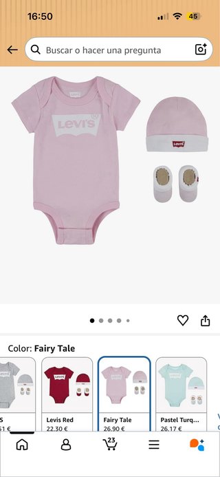 Conjunto Levis Bebé Niña 3 Piezas Talla 0-6M