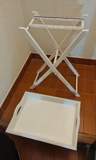 Mesita bandeja plegable de madera