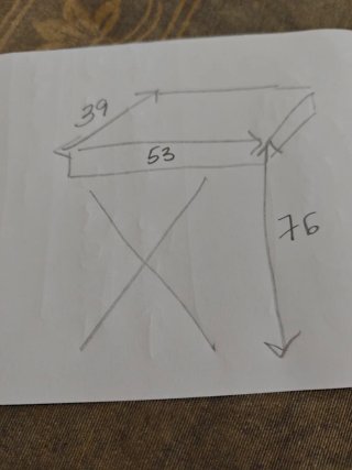 Mesita bandeja plegable de madera