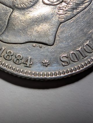 Moneda 2 Pesetas Alfonso XII 1884 *18-84