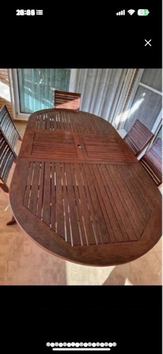 Conjunto Muebles Teca Terraza