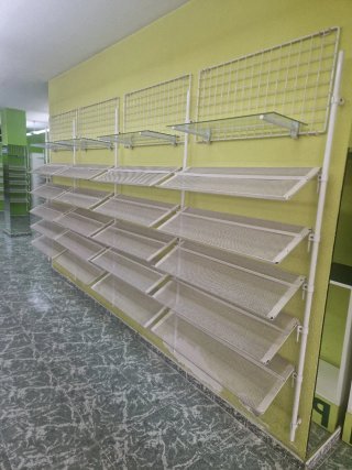 Estanterías Zapatería Cristal y Metal