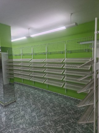 Estanterías Zapatería Cristal y Metal