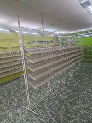 Estanterías Zapatería Cristal y Metal