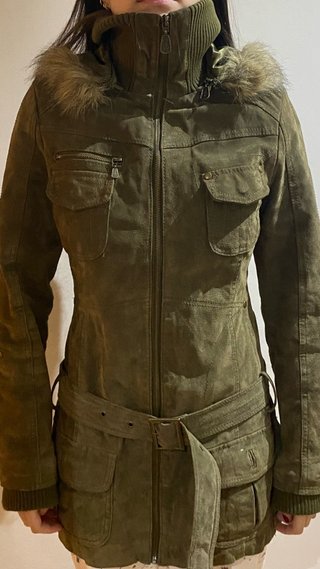 Chaquetón ante verde