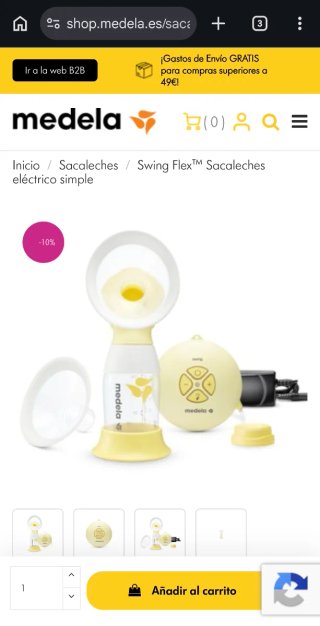 Sacaleches Eléctrico Medela Swing + Accesorios