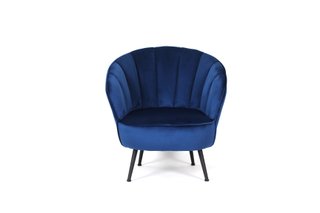 Poltrona in velluto blu
