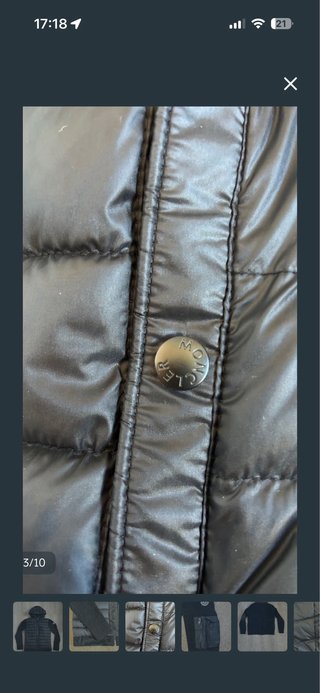 Moncler Chaqueta Negra con Capucha