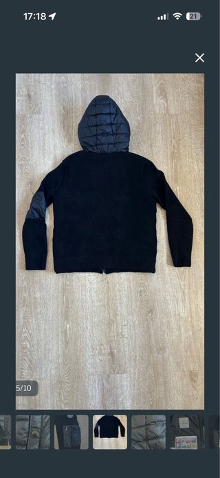 Moncler Chaqueta Negra con Capucha