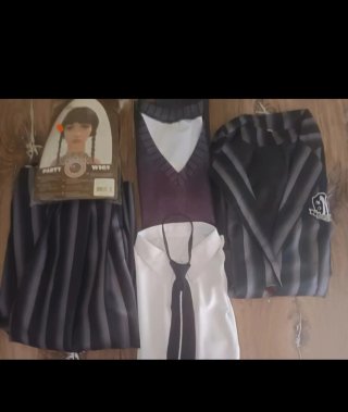 Disfraz Miércoles Addams Talla L