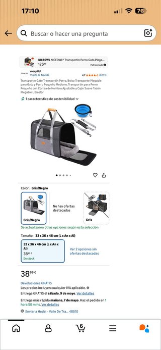 Transportín Morpilot para perro/gato