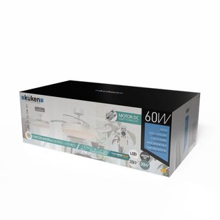 Ventilador de techo con aspas retráctiles