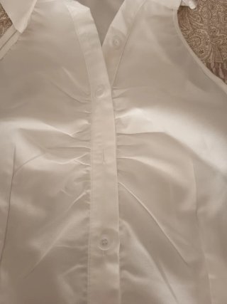 Camisa Top Blanco Sin Mangas