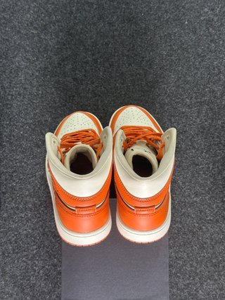 Nike Jordan 1 Mid Arancione Bianco 37.5