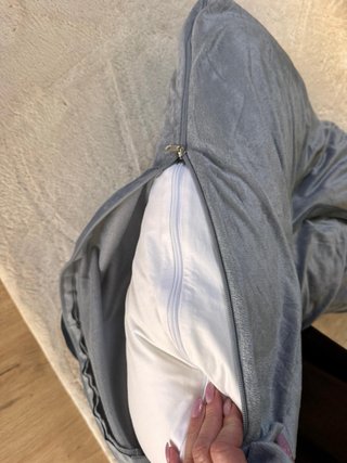 Almohada Embarazo Doble Funda Gris