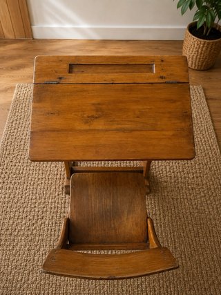 Banco Scolastico Vintage in Legno Massello
