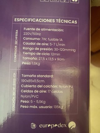 Colchón antiescaras cymam OLES Usado solo 15 días