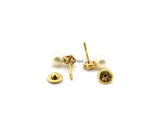 pendientes oro 18k con piedra con circonita