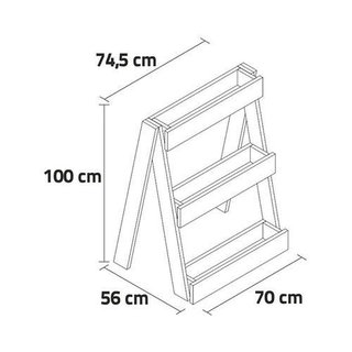 Jardinera vertical Hortalia Stand Line Island 3 niveles 21L