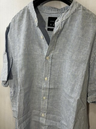 Camisa de rayas azul Lefties Talla M