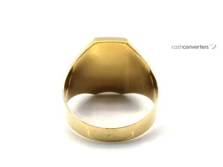 sello oro 18k con piedra con circonita