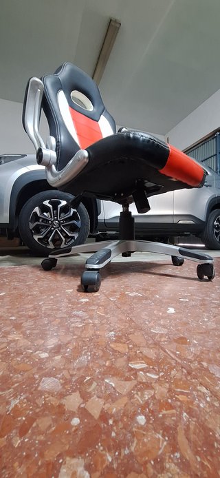 Silla gaming racing negra/roja