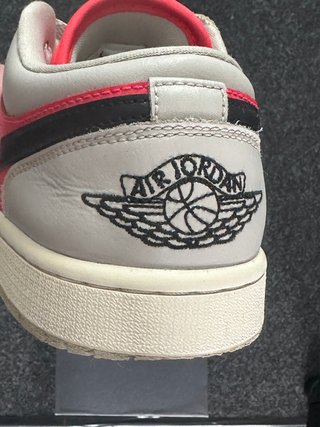 Nike Jordan 1 Low Grigio Rosso Tg 40