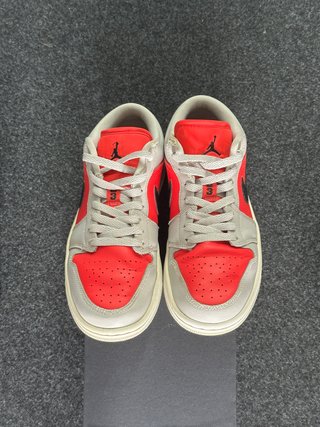 Nike Jordan 1 Low Grigio Rosso Tg 40